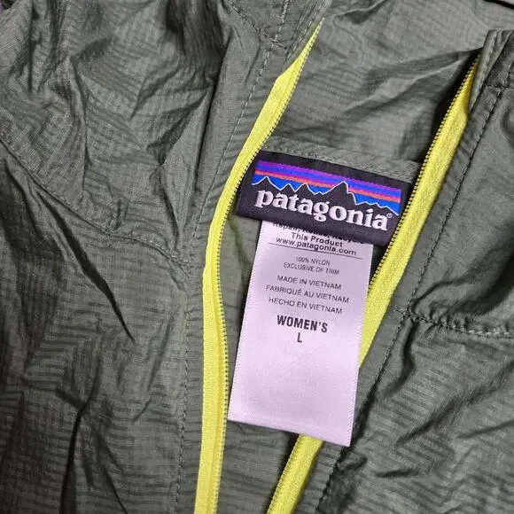 Patagonia Women's Houdini Windbreaker Green Jacket Size: L - Picture 5 of 5